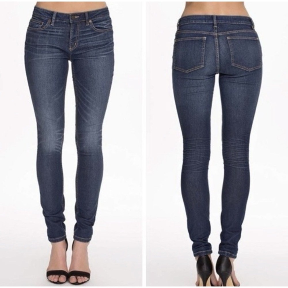 Marc by Marc Jacobs Lou Skinny Jeans Dark Wash Size 28 Low Rise Stretch $250